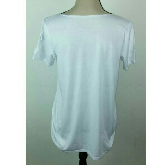 Mommy's Workout Buddy White Maternity Shirt Ruched - Picture 2 of 5